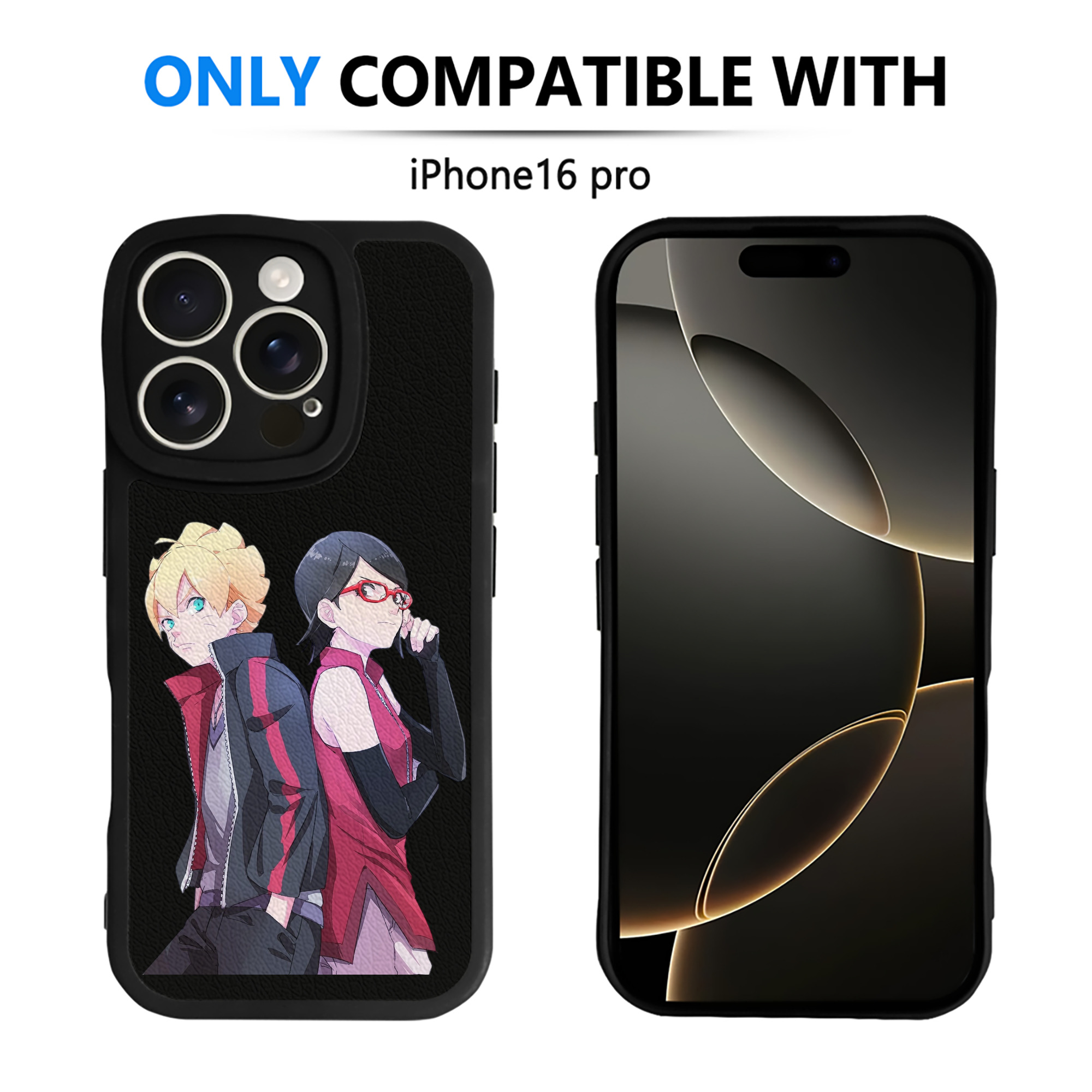 （画像用） NARUTO -ナルト- うちは サラダ Uchiha Sarada 【iPhone 16シリーズ対応】シリコンスマホケース（レザー調） 材質：シリコン